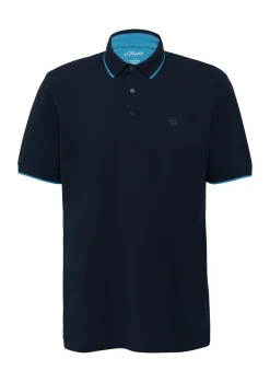 Sportives Piqué-Poloshirt mit Kontrast-Details