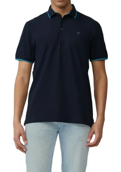Sportives Piqué-Poloshirt mit Kontrast-Details