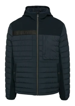 Steppjacke im Materialmix