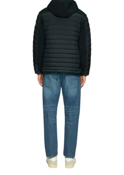 Steppjacke im Materialmix