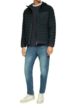 Steppjacke im Materialmix