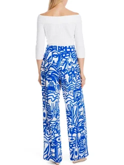 Stoffhose mit Allover-Muster