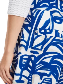 Stoffhose mit Allover-Muster