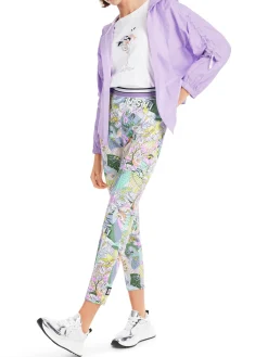 Stoffhose mit Allover-Muster