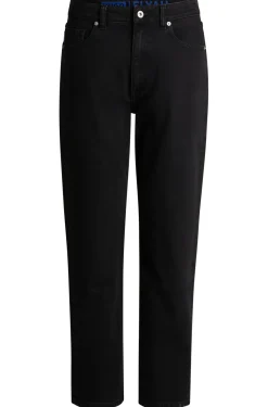 Straight-Fit Jeans aus schwarzem Stretch-Denim