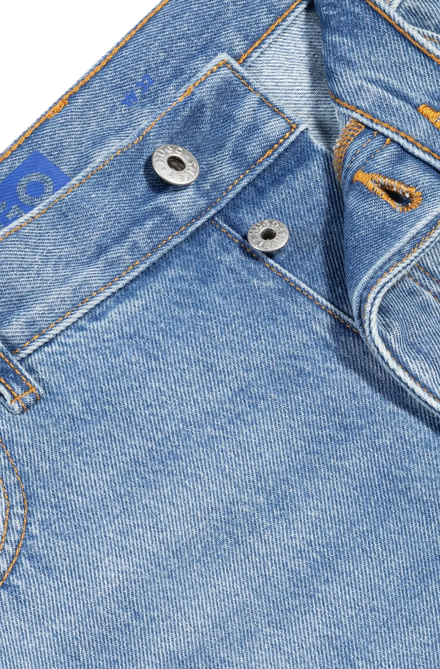 Straight-Fit Shorts aus blauem Stone-washed-Denim