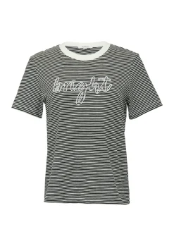 Streifenshirt mit Schmuckperlen