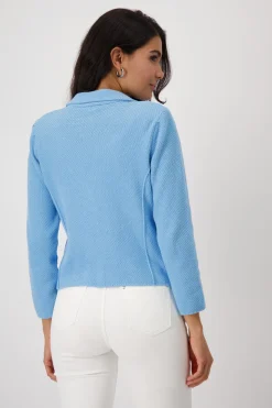 Strickblazer mit Reiskornmuster