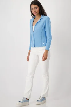 Strickblazer mit Reiskornmuster