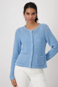 Strickjacke aus Bändchengarn