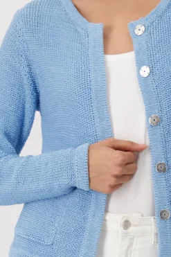 Strickjacke aus Bändchengarn