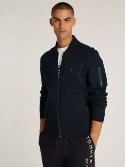 Strickjacke mit Baseball Kragen