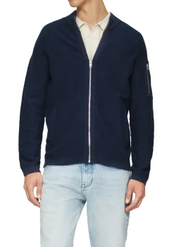Strickjacke mit Stehkragen