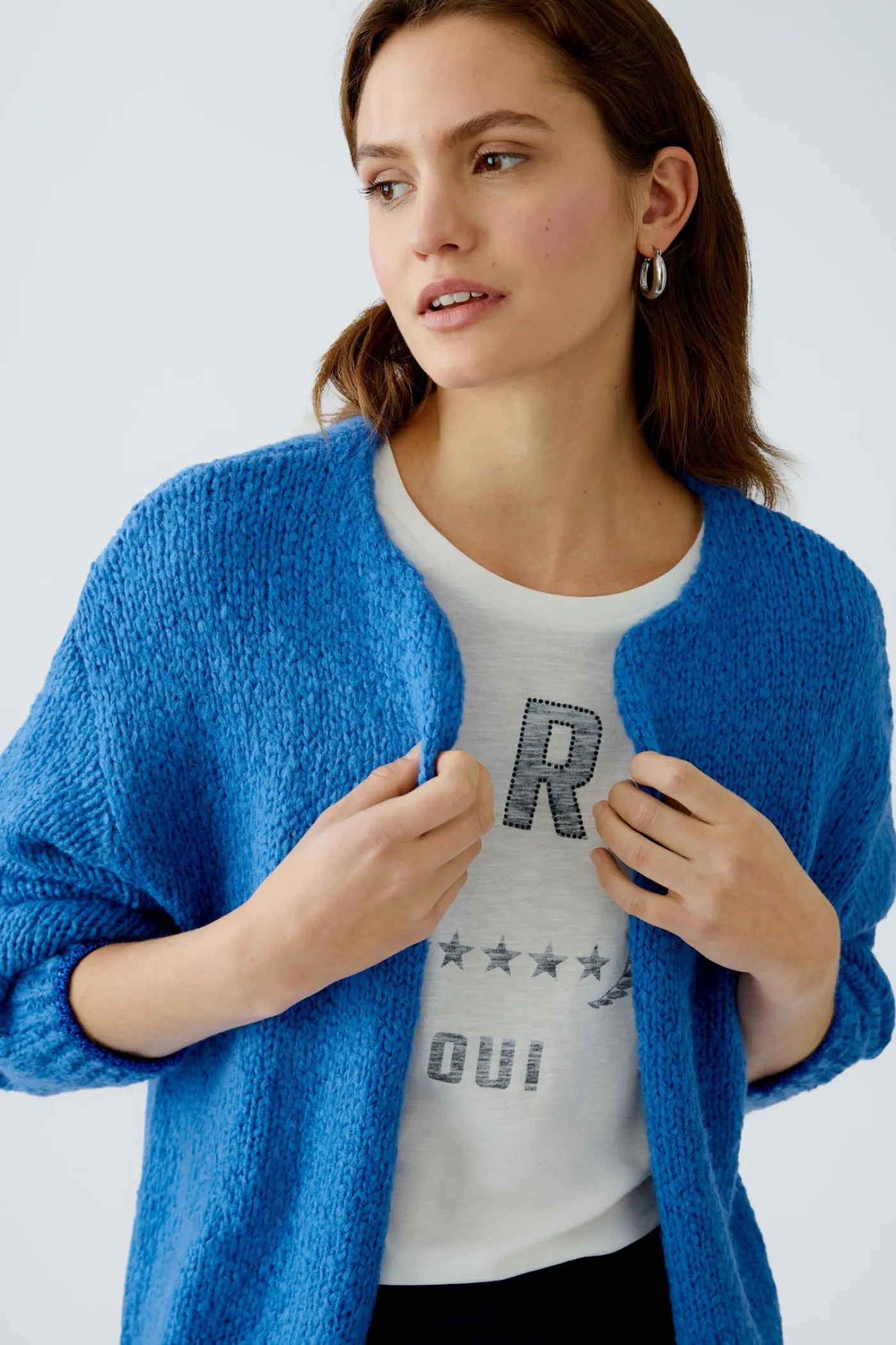 Strickjacke mit Wolle und Mohair