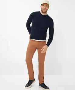 Strickpoloshirt mit Streifen