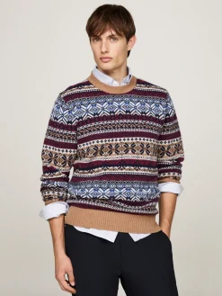 Strickpullover im Norwegermuster