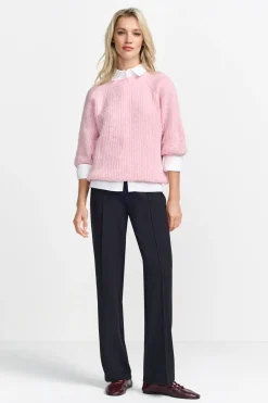 Strickpullover mit überschnittenen Schultern