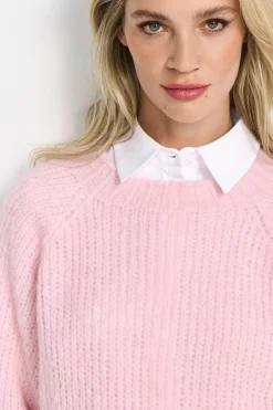 Strickpullover mit überschnittenen Schultern