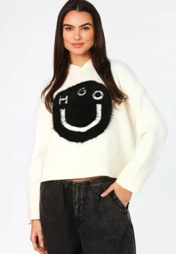 Strickpullover mit Kapuze