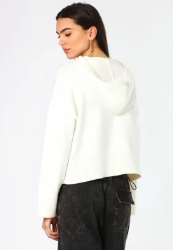 Strickpullover mit Kapuze