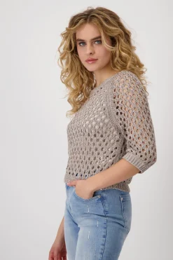 Strickpullover mit Pailletten