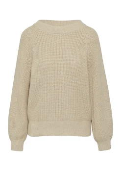 Strickpullover mit Raglan-Ärmeln und Rippbündchen
