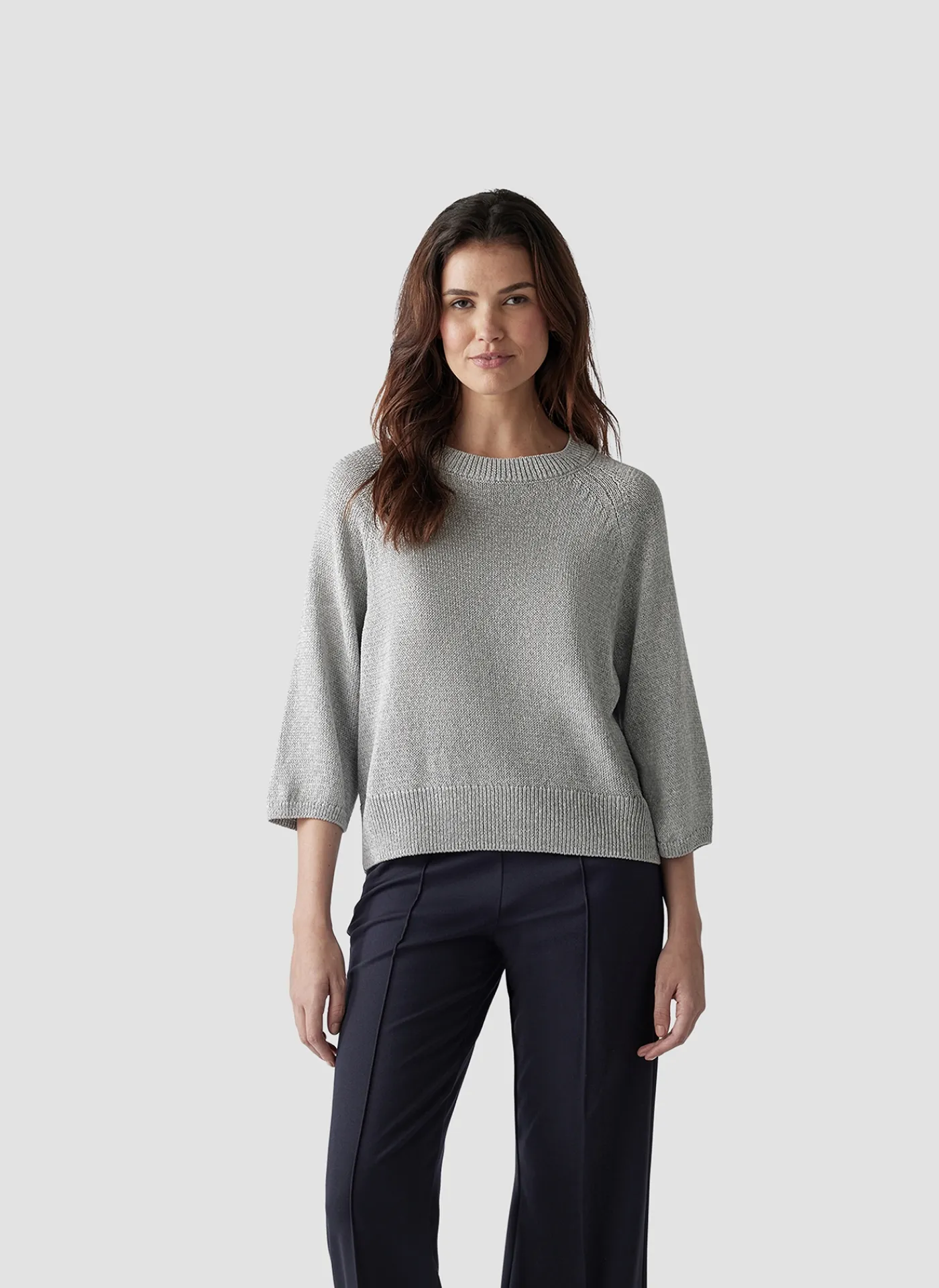Strickpullover mit 3/4-Ärmeln