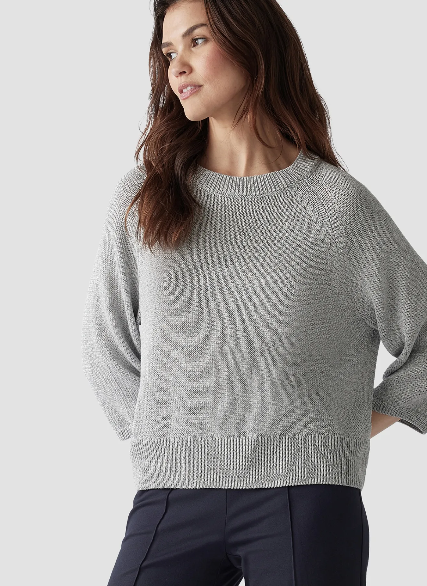 Strickpullover mit 3/4-Ärmeln