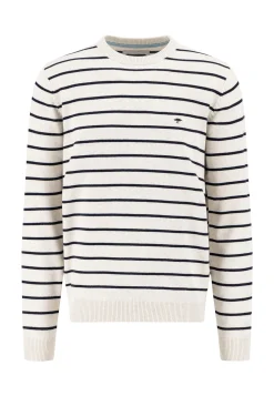 Strickpullover R-Neck Supersoft Striped
