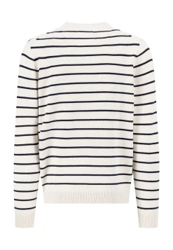 Strickpullover R-Neck Supersoft Striped