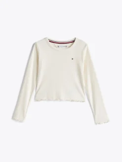 Strukturiertes Extra Slim Fit Langarmoberteil