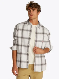 Strukturiertes Overshirt mit Karomuster