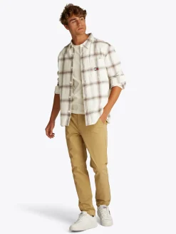Strukturiertes Overshirt mit Karomuster