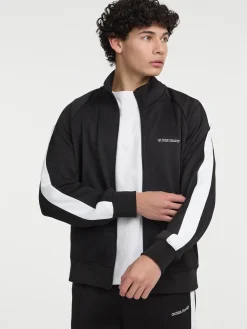 Sweatjacke mit seitlichem Kontraststreifen