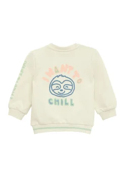 Sweatshirt aus Baumwollstretch mit Front-, Rücken- und Ärmelprint