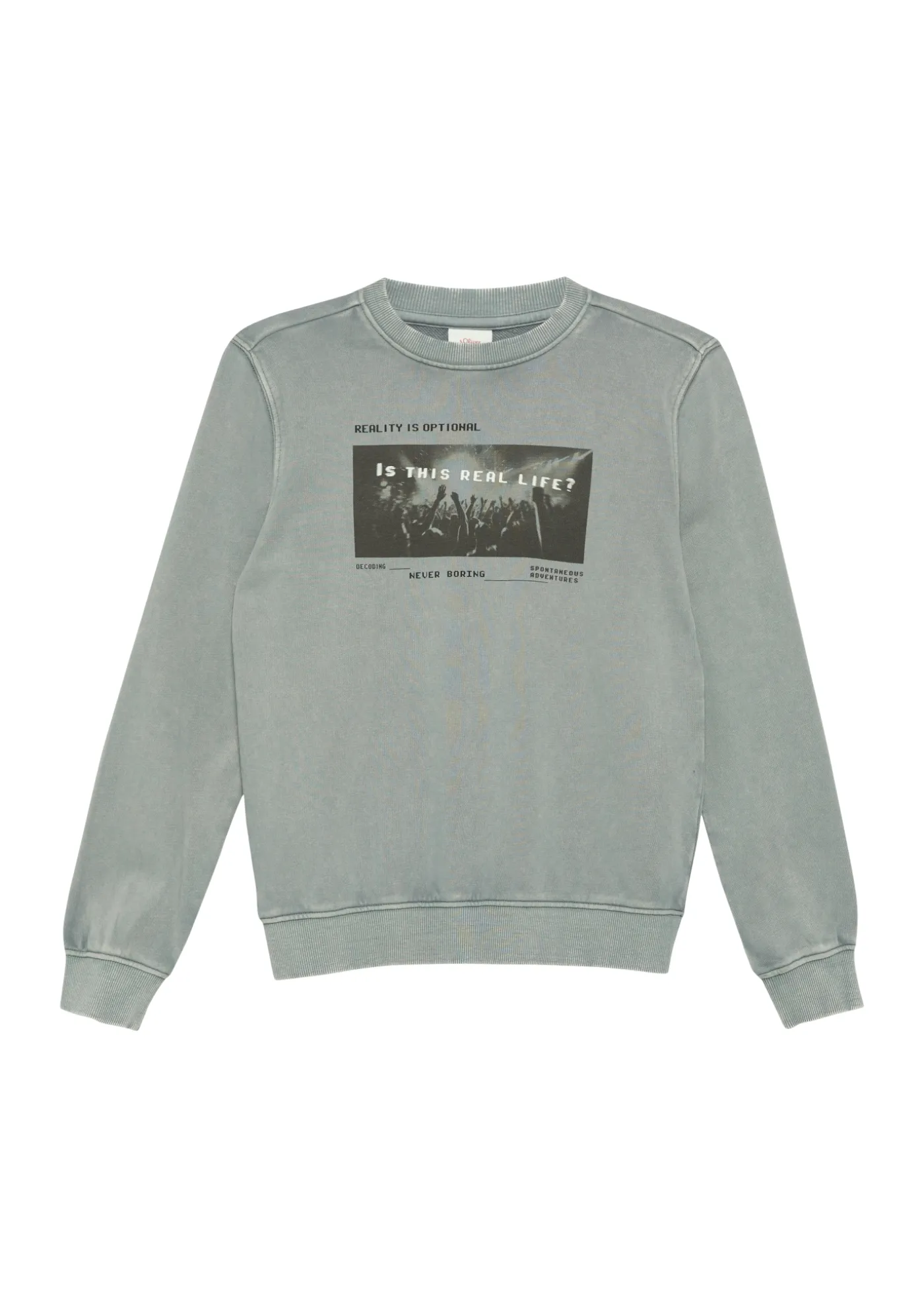 Sweatshirt im Used-Look mit Fotoprint