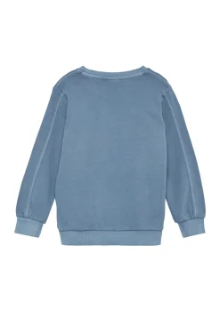 Sweatshirt mit Garment Dye und Frontprint