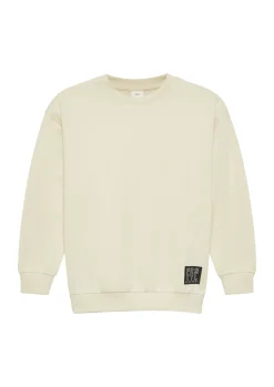 Sweatshirt mit Rippbündchen und Logo-Patch