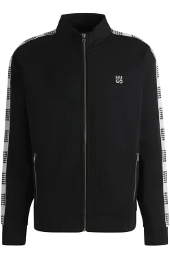 Sweatshirt aus Baumwollmischung mit Karoband