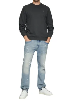 Sweatshirt aus Baumwollmix mit Logo-Detail