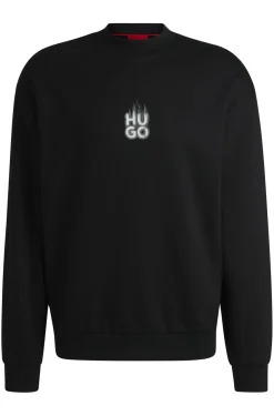 Sweatshirt aus Baumwoll-Terry mit Smoke-Stack-Logos