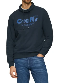 Sweatshirt mit Frontprint und Snood-Kragen