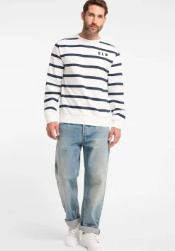 Sweatshirt Rundhals Streifen Mert