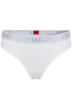 TANGA AUS STRETCH-BAUMWOLLE MIT LOGO AM BUNDTHONG SPORTY