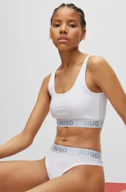 TANGA AUS STRETCH-BAUMWOLLE MIT LOGO AM BUNDTHONG SPORTY