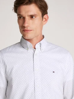 TH Flex gepunktetes Regular Fit Hemd