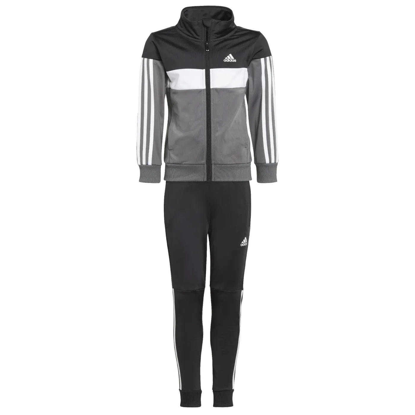Tiberio 3-Streifen Colorblock Shiny Kids Trainingsanzug