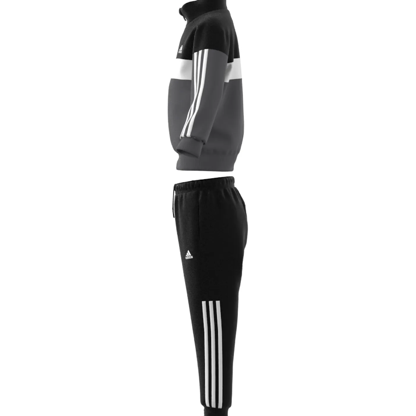 Tiberio 3-Streifen Colorblock Shiny Kids Trainingsanzug