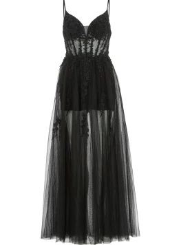 Tüllkleid mit kurzer Jerseyhose