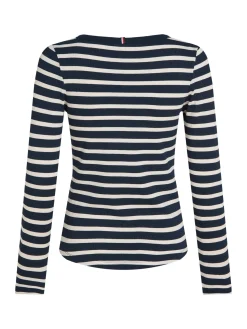 TOMMY HILFIGER Geripptes Slim Fit Langarmshirt 10704297